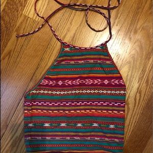 Aztec pattern crop top